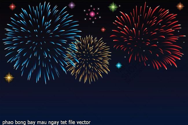 phao bong bay mau ngay tet file vector